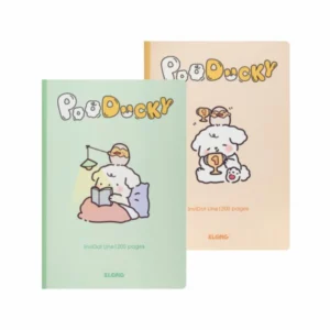 Vở kẻ ngang ghim InviDot Line Poo Ducky B5 200 trang KLONG MS 867 – ảnh bìa