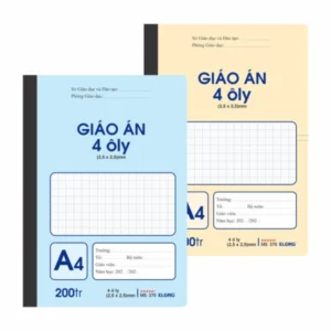 Sổ giáo án 4 ô ly A4 200 trang KLONG MS 370 – ảnh bìa