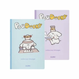 Vở kẻ ngang ghim InviDot Line Poo Ducky B5 120 trang 70/76; MS: 866 – ảnh sản phẩm