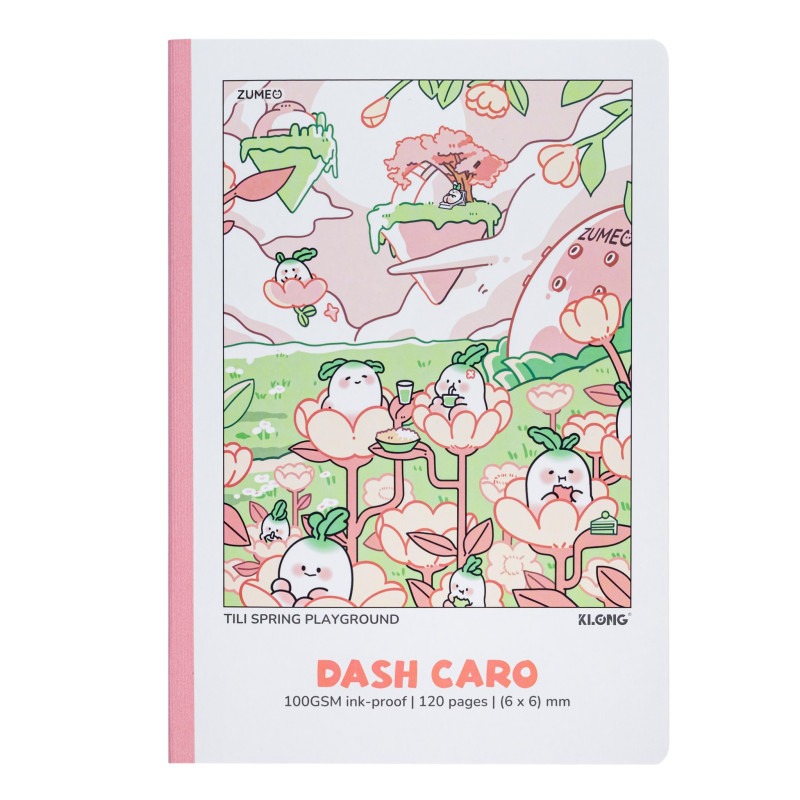 Vở Dash Caro (6 x 6) mm may dán gáy Tili Seasonal Playground B5 KLONG MS 210 – ảnh chi tiết 3