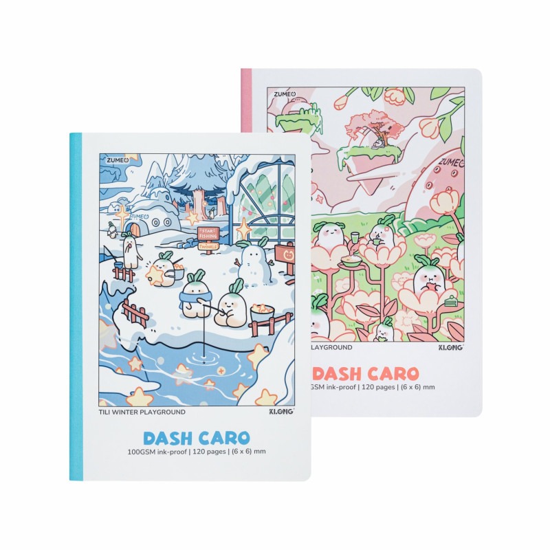 Vở Dash Caro 6 × 6 mm Tili Seasonal Playground B5 120 trang KLONG MS 210 – ảnh bìa