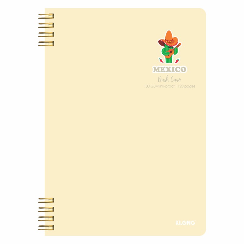 Sổ Dash Caro (6 x 6) mm lò xo kép 2 đầu A5 KLONG MS 500 – ảnh chi tiết 3