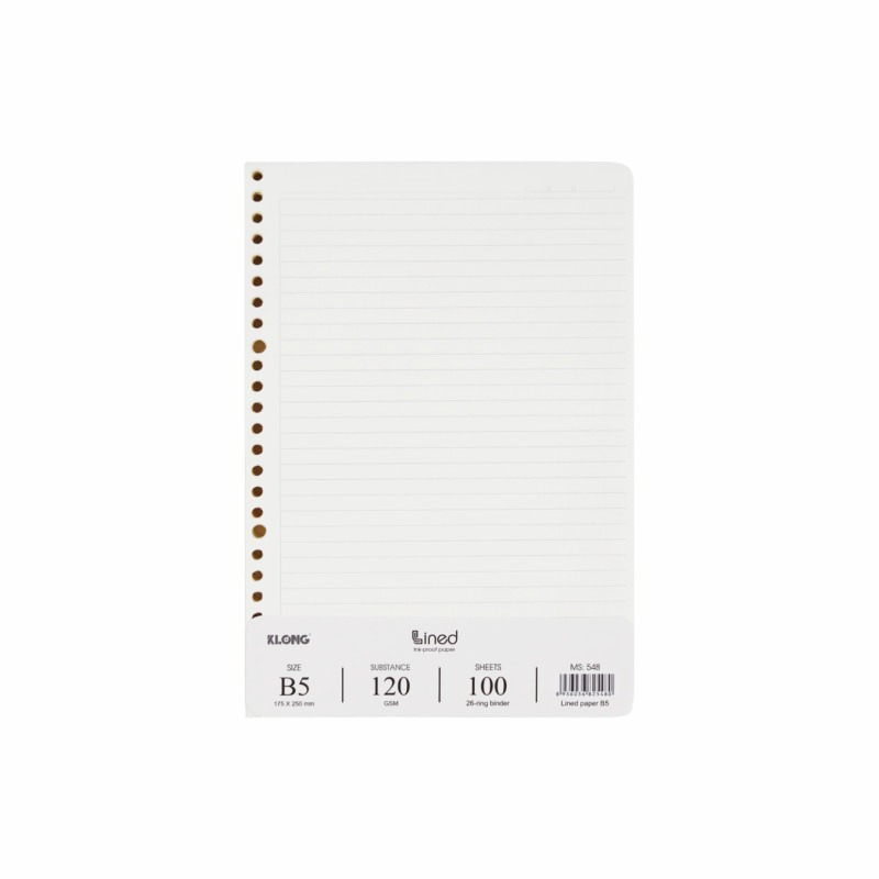 Ruột sổ còng kẻ ngang B5 100 tờ 120/76; MS: 548 – ảnh sản phẩm