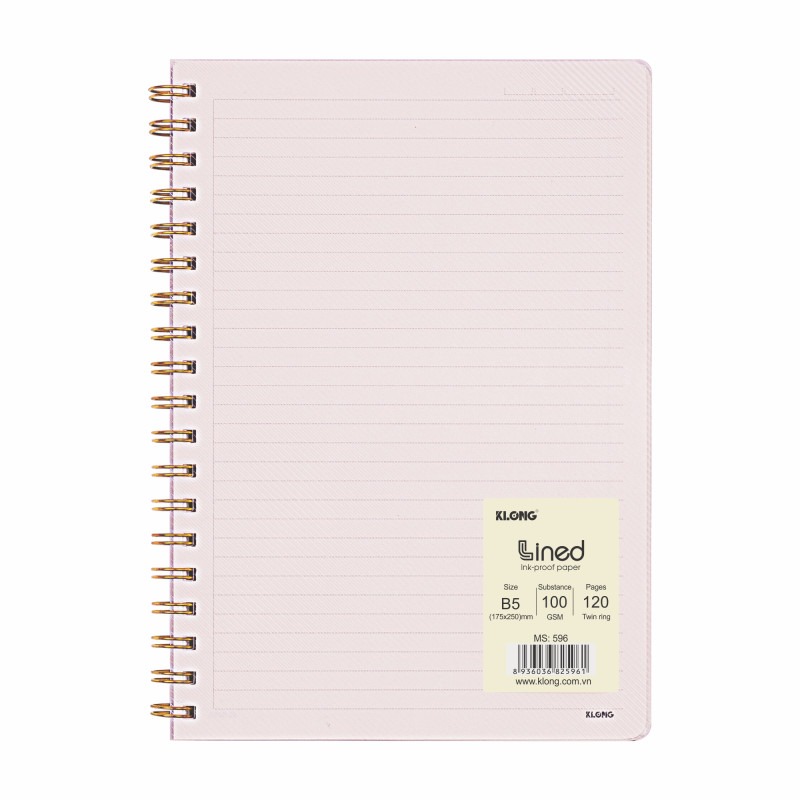 Sổ Dash Line lò xo kép bìa nhựa 2 mặt B5 KLONG MS 596 – ảnh chi tiết 2