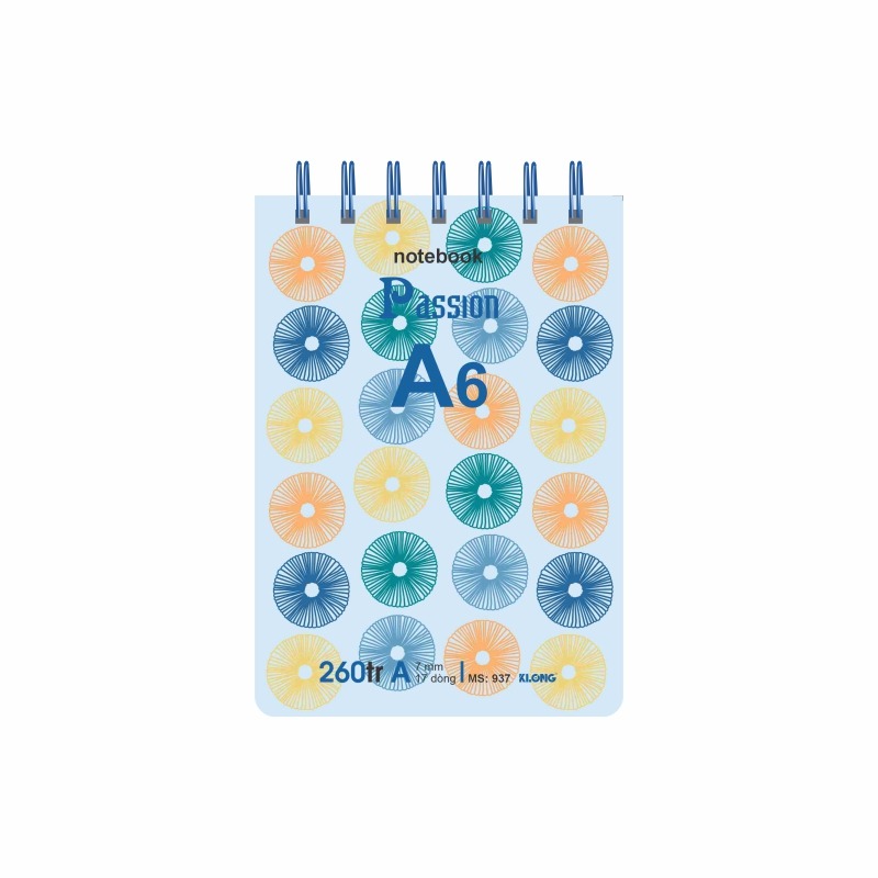 Sổ kẻ ngang lò xo kép ngang A6 KLONG MS 937 – ảnh chi tiết 2